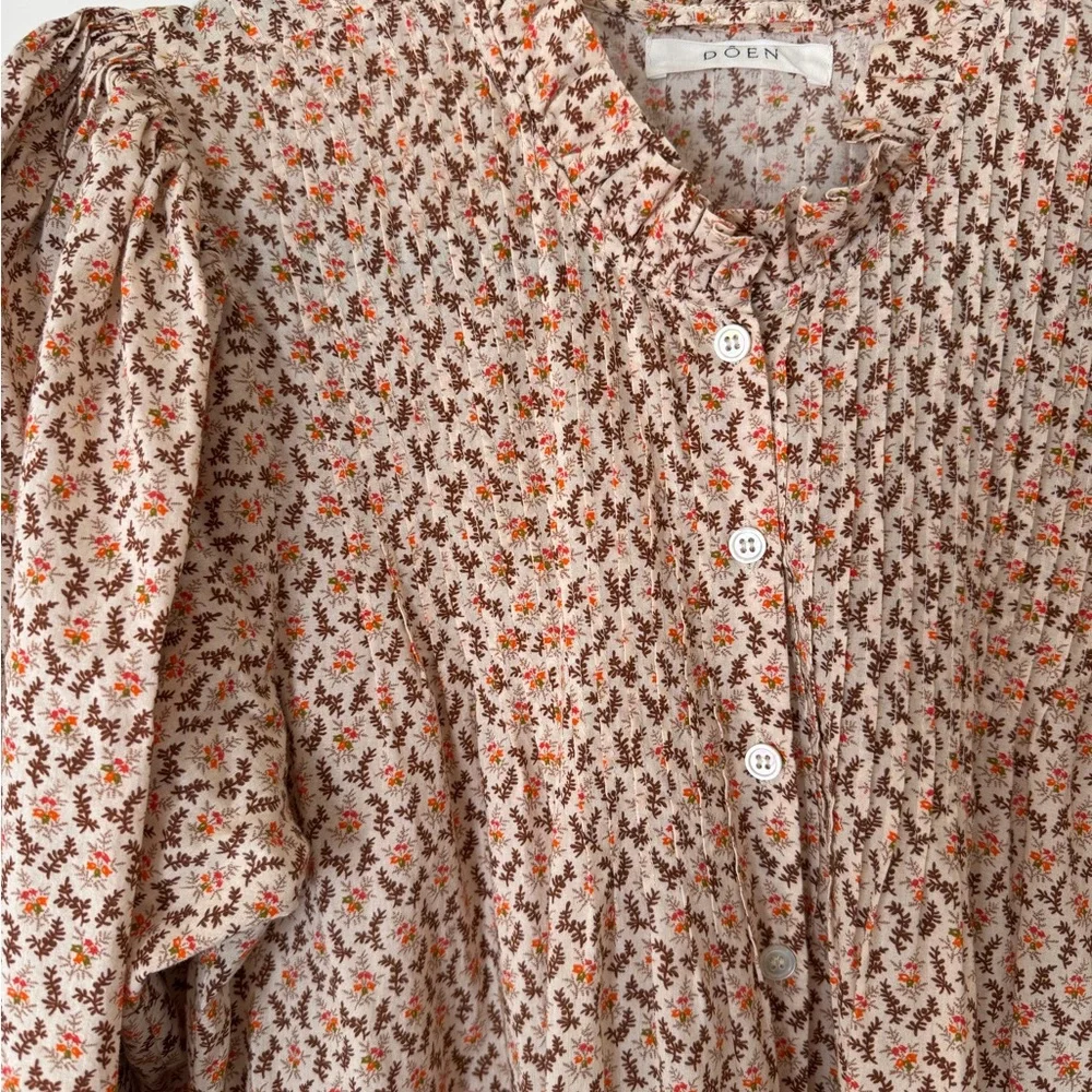 Doen Long Sleeve Dress in Cream Floral - Picture 4 of 8